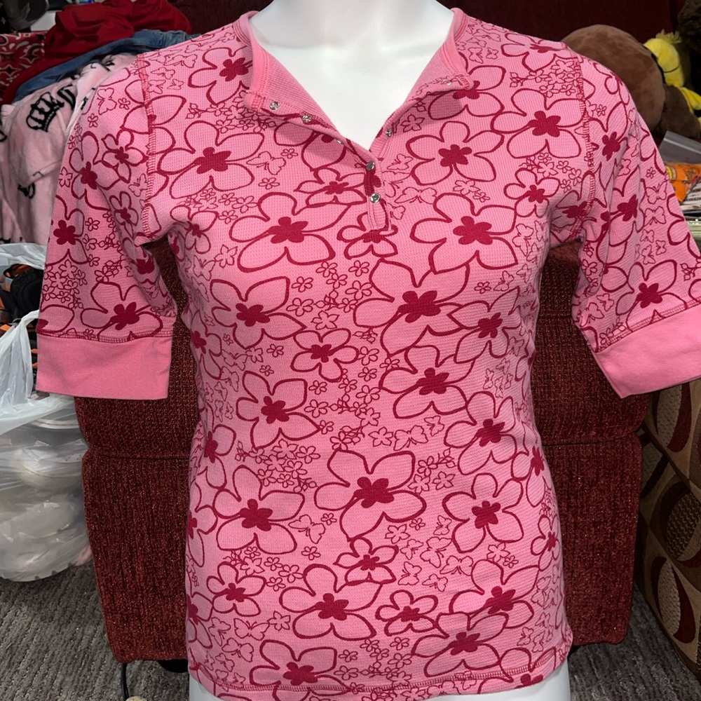 “Arizona Jean” Pink Floral Shirt